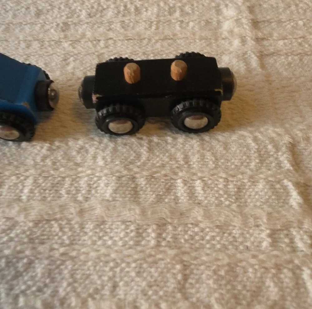 Vintage 4 Pc Of Classic BRIO magnetic Wooden Vehicles From The 1980s